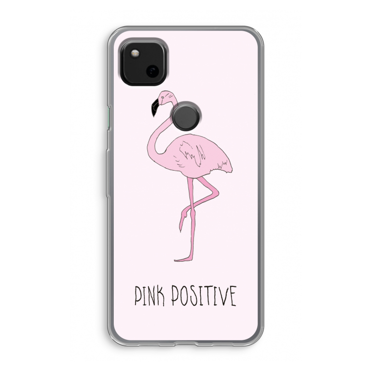 Pink positive: Google Pixel 4a Transparant Hoesje