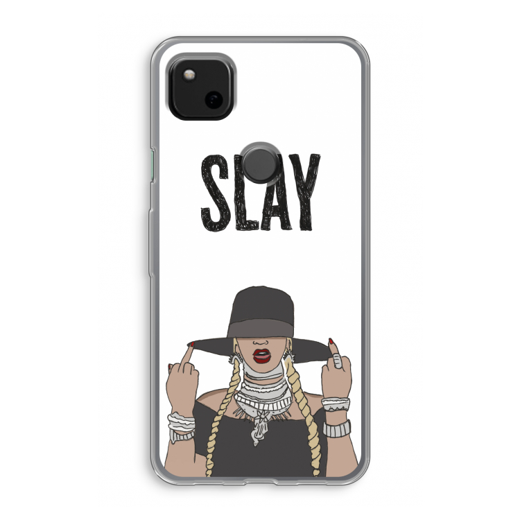 Slay All Day: Google Pixel 4a Transparant Hoesje