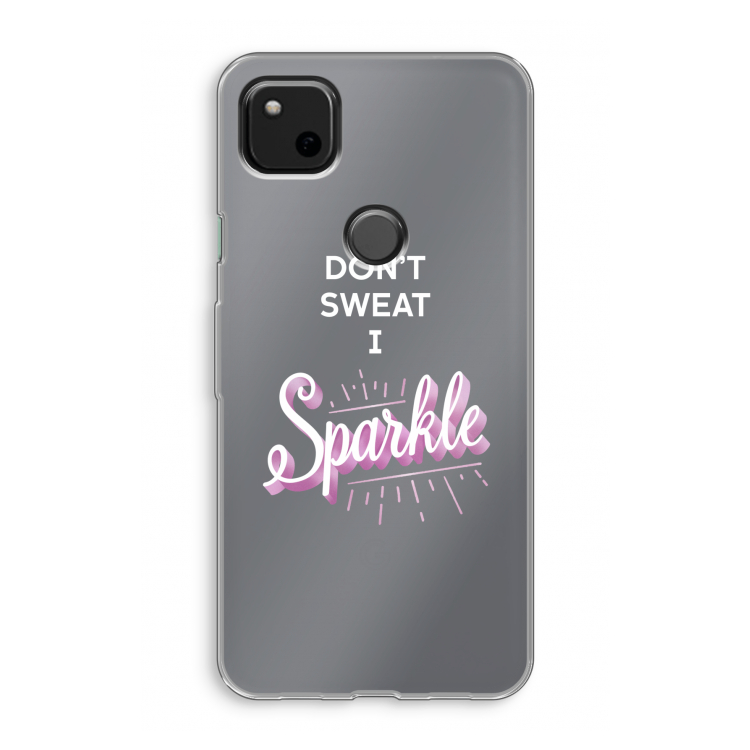 Sparkle quote: Google Pixel 4a Transparant Hoesje