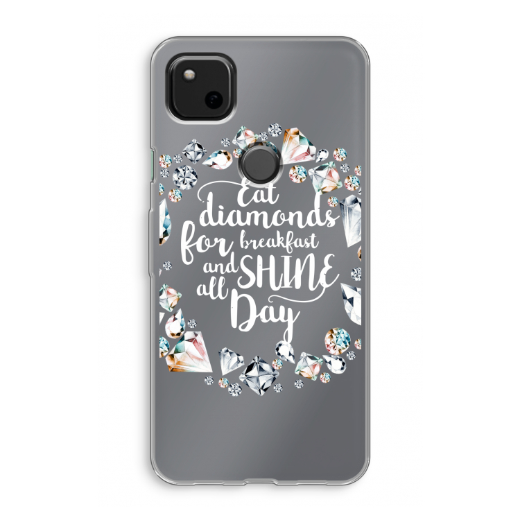 Diamonds: Google Pixel 4a Transparant Hoesje