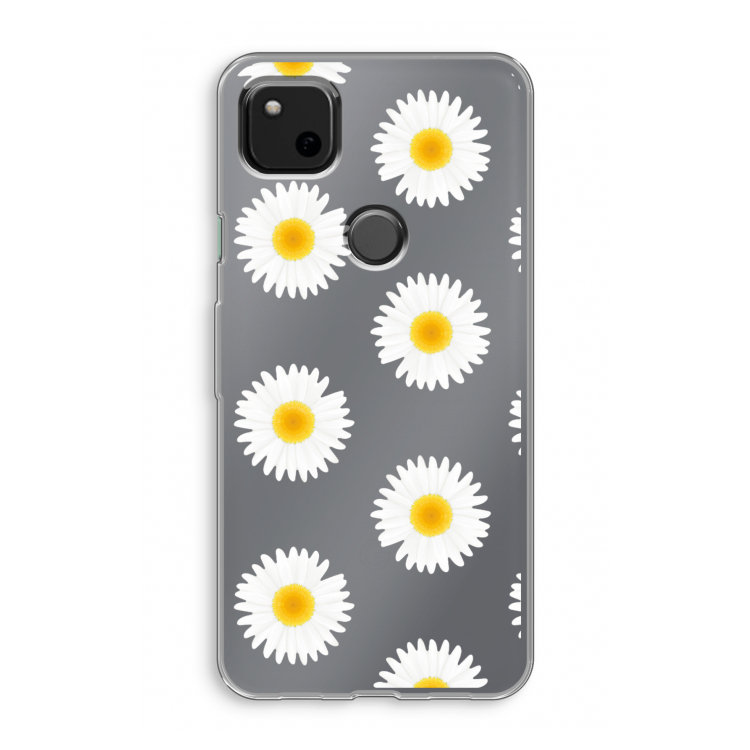 Margrietjes: Google Pixel 4a Transparant Hoesje