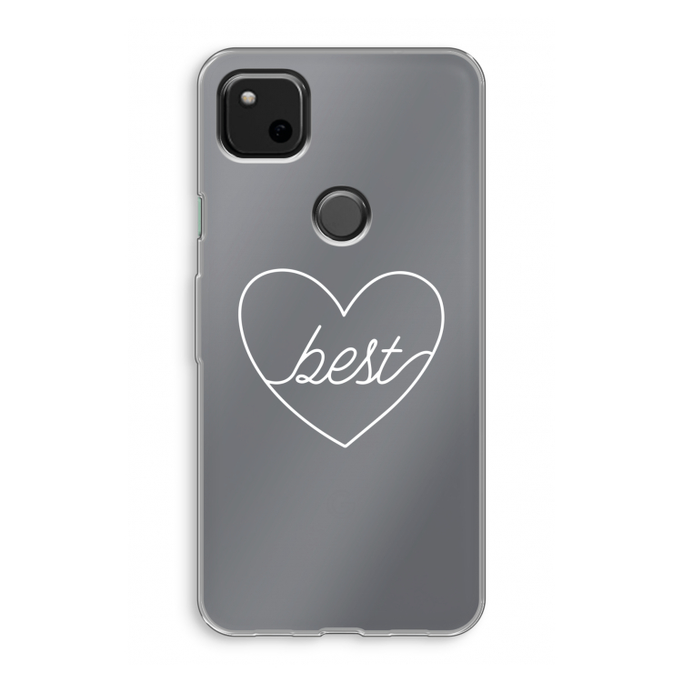 Best heart pastel: Google Pixel 4a Transparant Hoesje