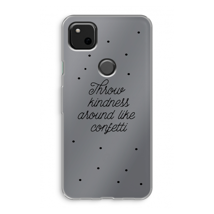 Confetti: Google Pixel 4a Transparant Hoesje