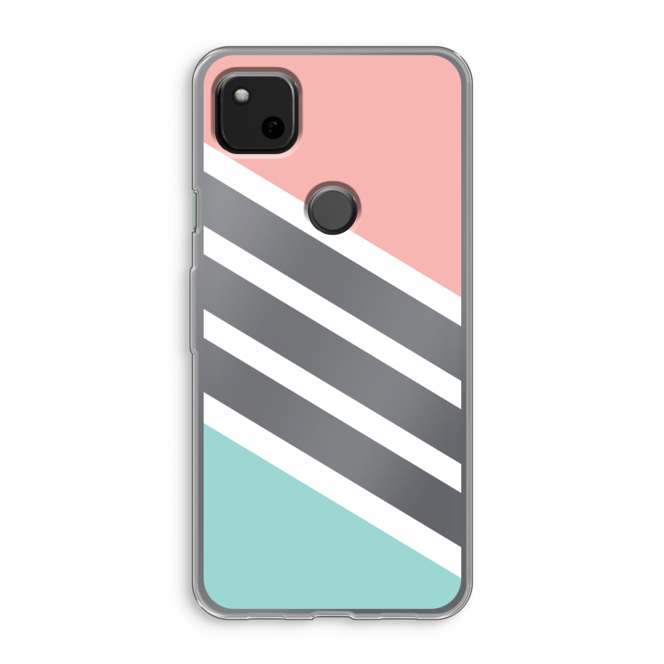 Strepen pastel: Google Pixel 4a Transparant Hoesje