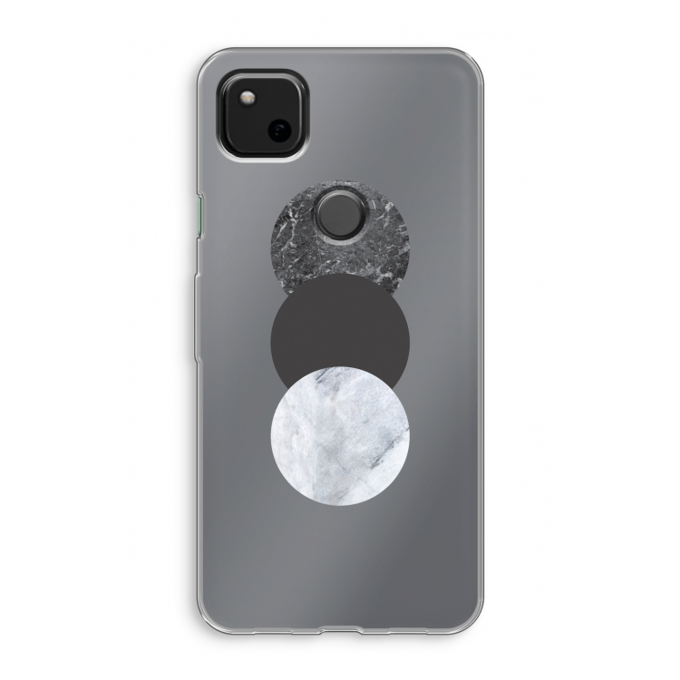 Marmeren cirkels: Google Pixel 4a Transparant Hoesje