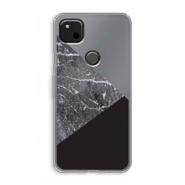 Combinatie marmer: Google Pixel 4a Transparant Hoesje