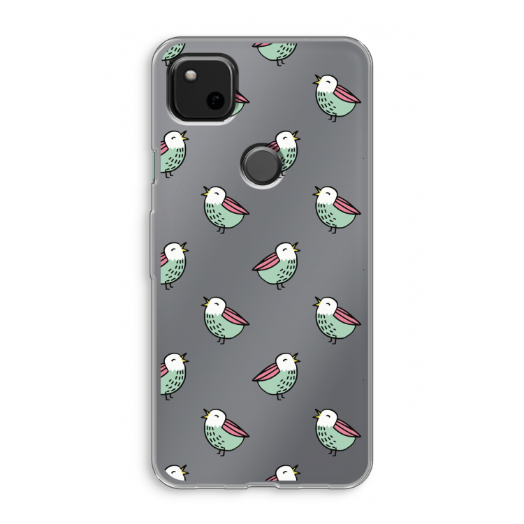 Vogeltjes: Google Pixel 4a Transparant Hoesje