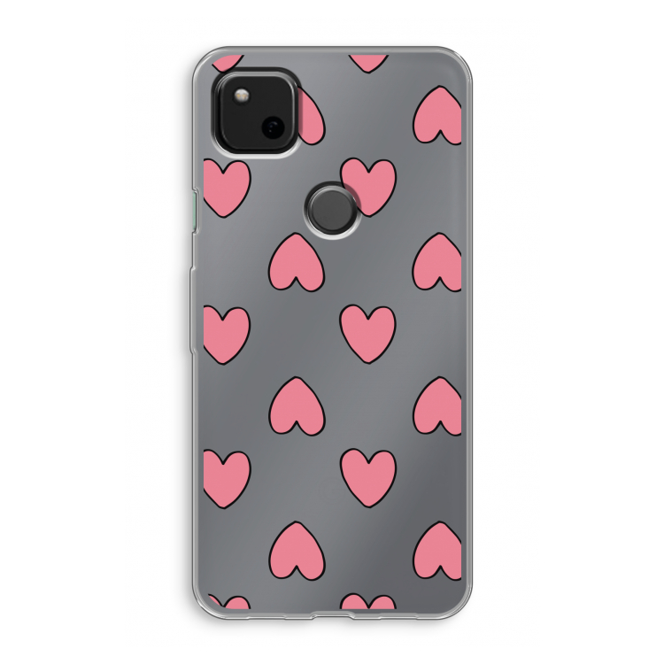 Ondersteboven verliefd: Google Pixel 4a Transparant Hoesje
