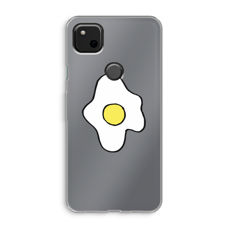 Spiegelei: Google Pixel 4a Transparant Hoesje