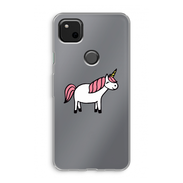 Eenhoorn: Google Pixel 4a Transparant Hoesje