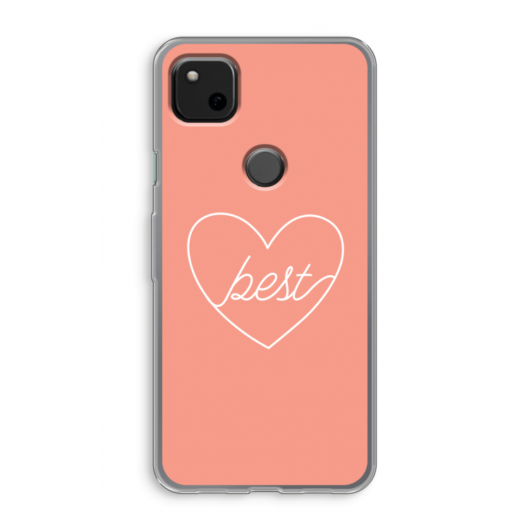 Best heart: Google Pixel 4a Transparant Hoesje