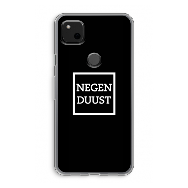 Negenduust black: Google Pixel 4a Transparant Hoesje