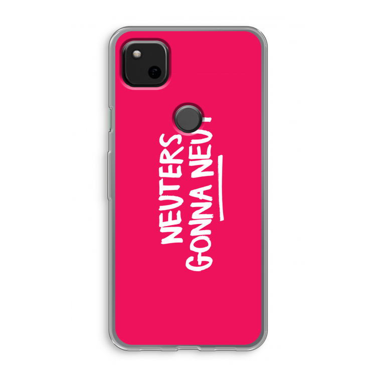 Neuters (roze): Google Pixel 4a Transparant Hoesje