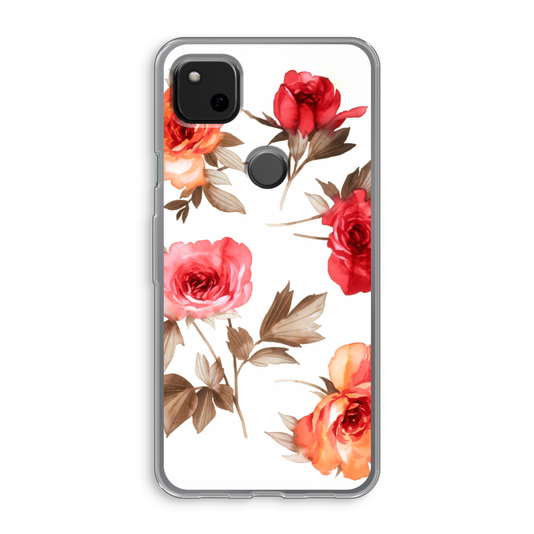 Roosjes: Google Pixel 4a Transparant Hoesje