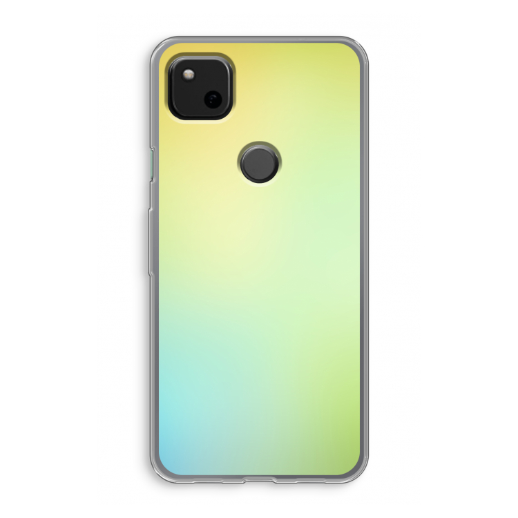 Minty mist pastel: Google Pixel 4a Transparant Hoesje