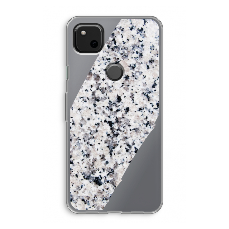 Gespikkelde marmer: Google Pixel 4a Transparant Hoesje