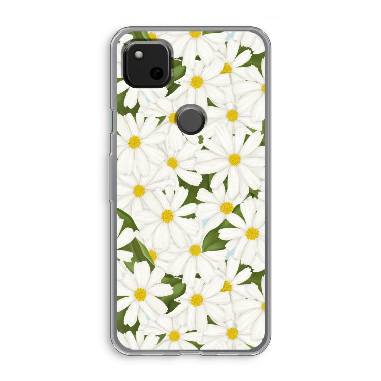 Summer Daisies: Google Pixel 4a Transparant Hoesje