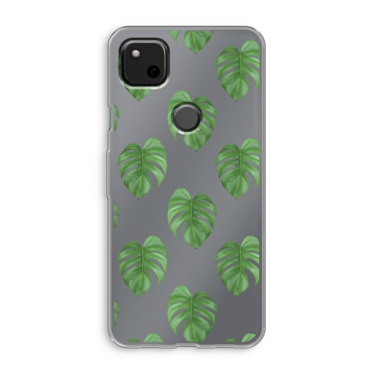 Monstera leaves: Google Pixel 4a Transparant Hoesje