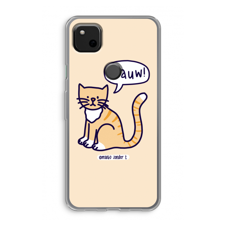 Miauw: Google Pixel 4a Transparant Hoesje