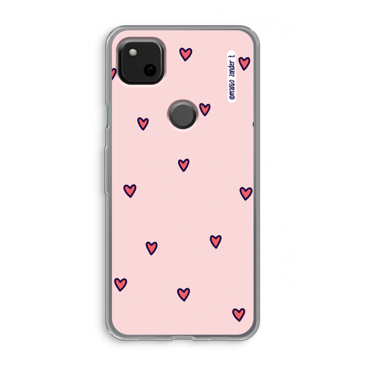 Hartjes: Google Pixel 4a Transparant Hoesje