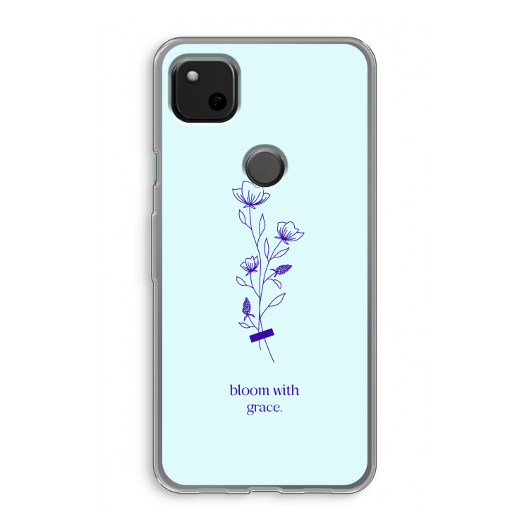Bloom with grace: Google Pixel 4a Transparant Hoesje