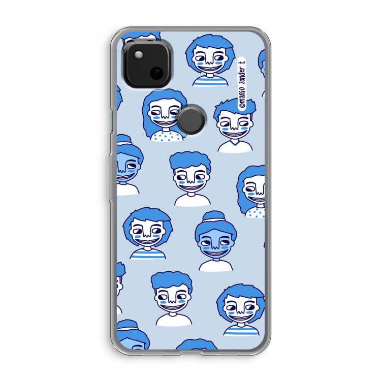 Gezichtjes: Google Pixel 4a Transparant Hoesje
