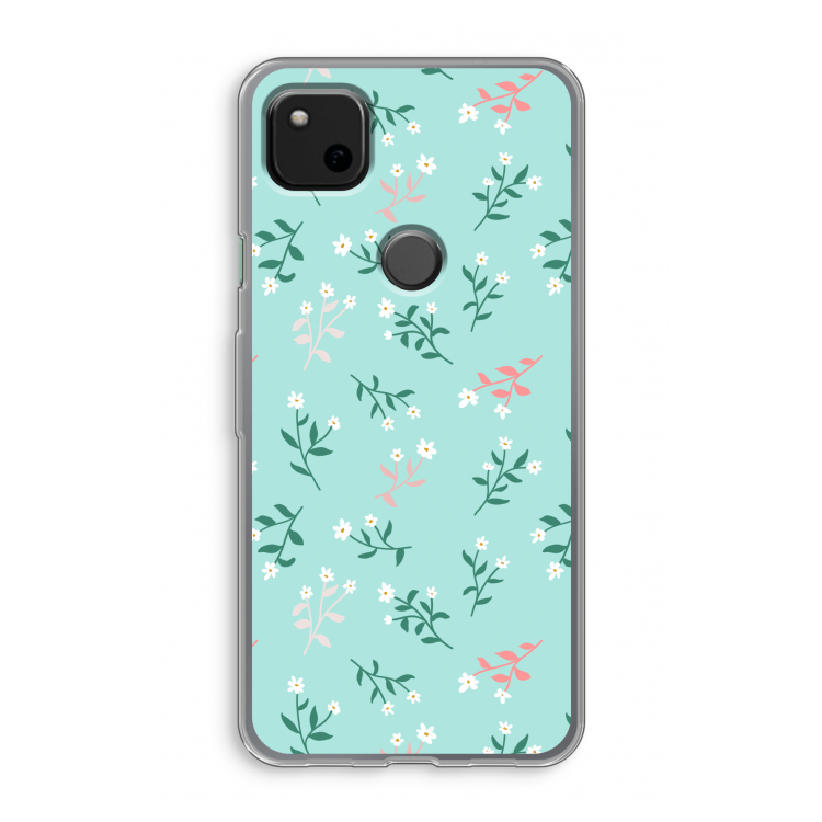 Small white flowers: Google Pixel 4a Transparant Hoesje