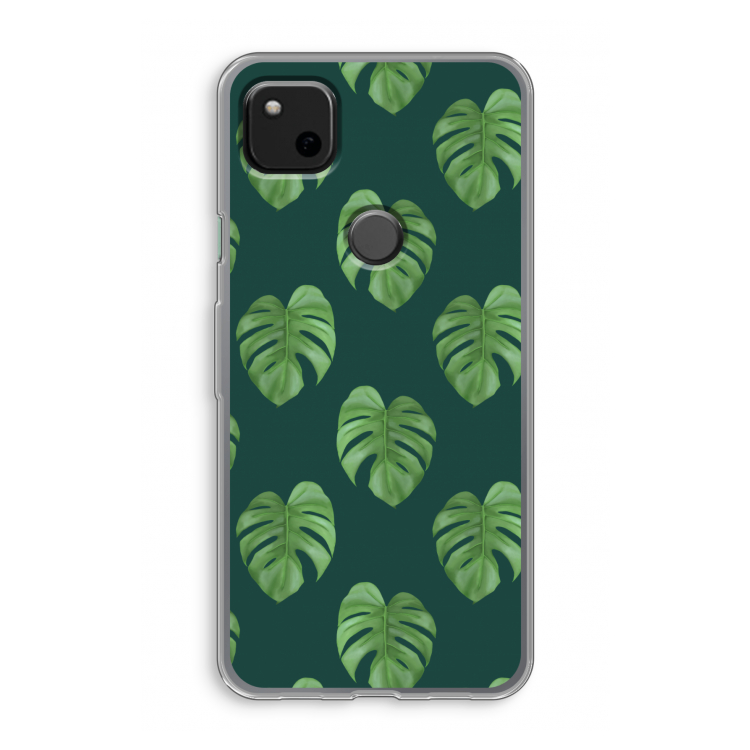 Monstera leaves: Google Pixel 4a Transparant Hoesje