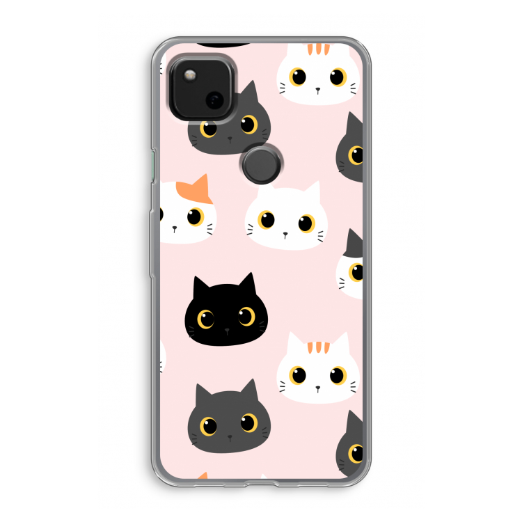 Katten: Google Pixel 4a Transparant Hoesje