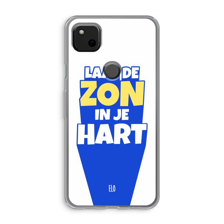 Laat de zon in je hart: Google Pixel 4a Transparant Hoesje