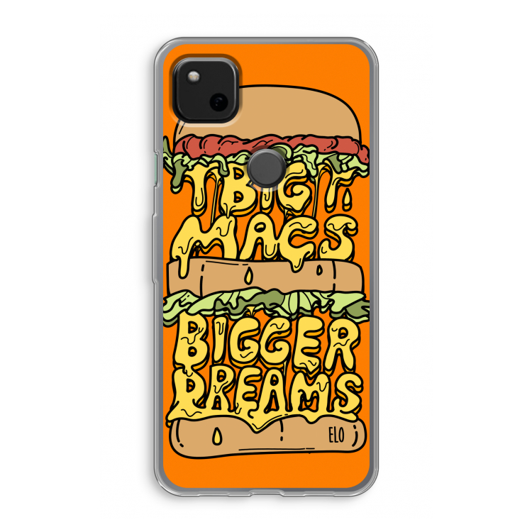 Big Macs Bigger Dreams: Google Pixel 4a Transparant Hoesje
