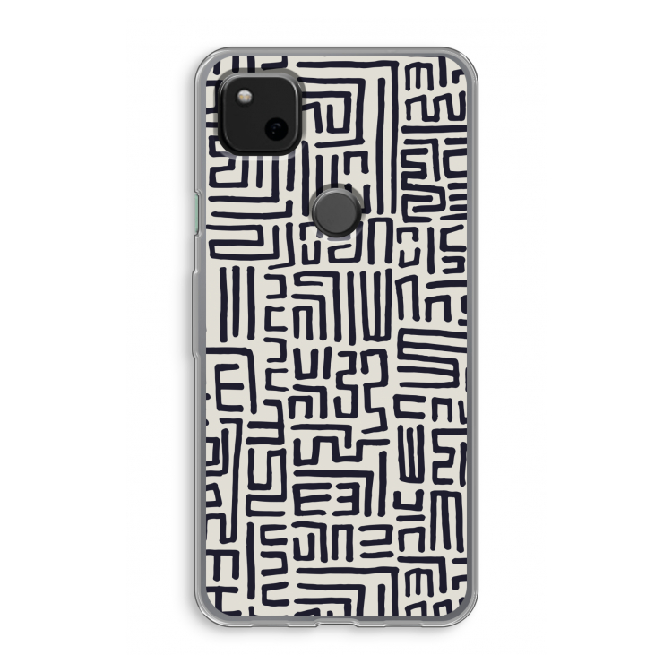 Moroccan Print: Google Pixel 4a Transparant Hoesje