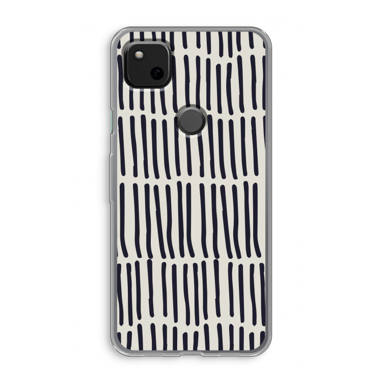 Moroccan stripes: Google Pixel 4a Transparant Hoesje