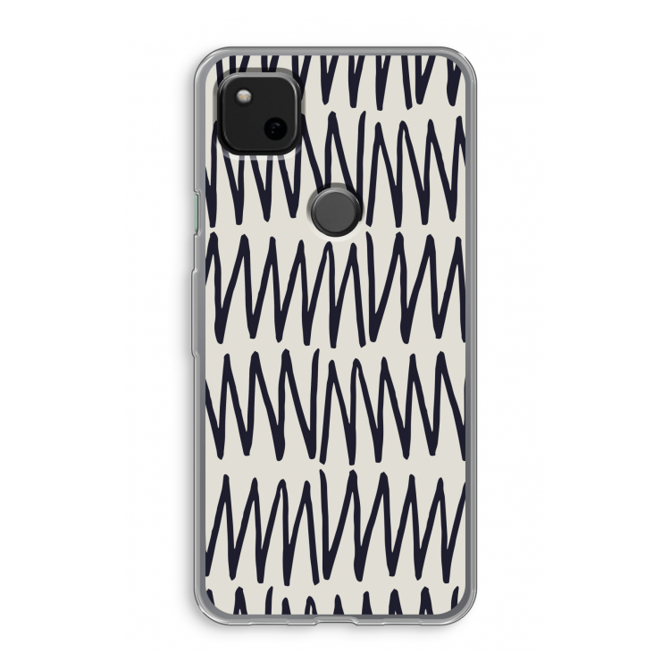 Marrakech Zigzag: Google Pixel 4a Transparant Hoesje