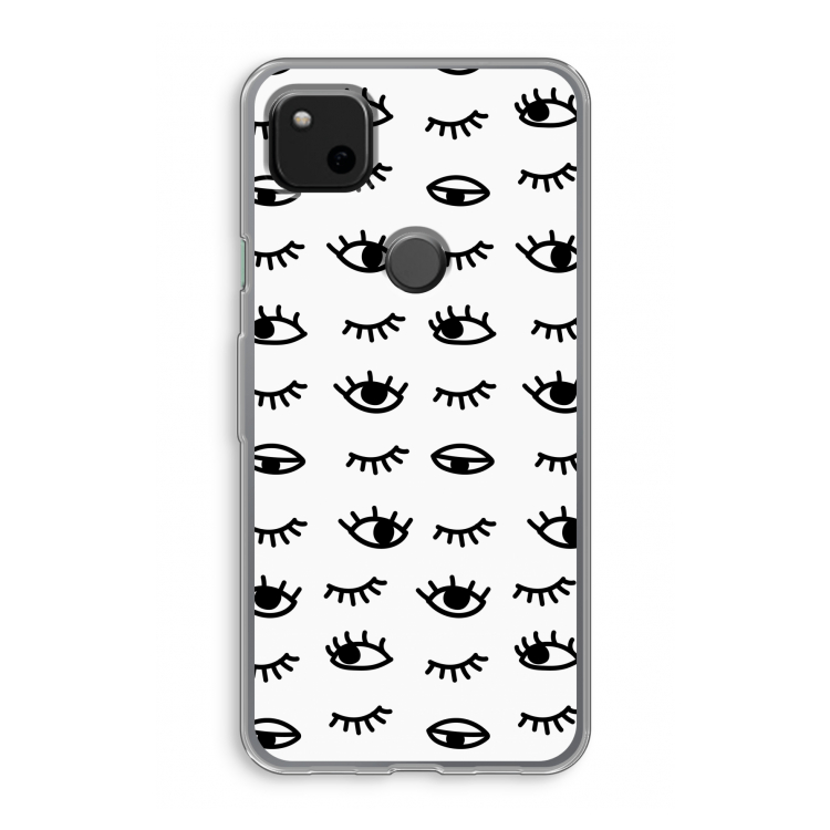 Eye pattern #2: Google Pixel 4a Transparant Hoesje