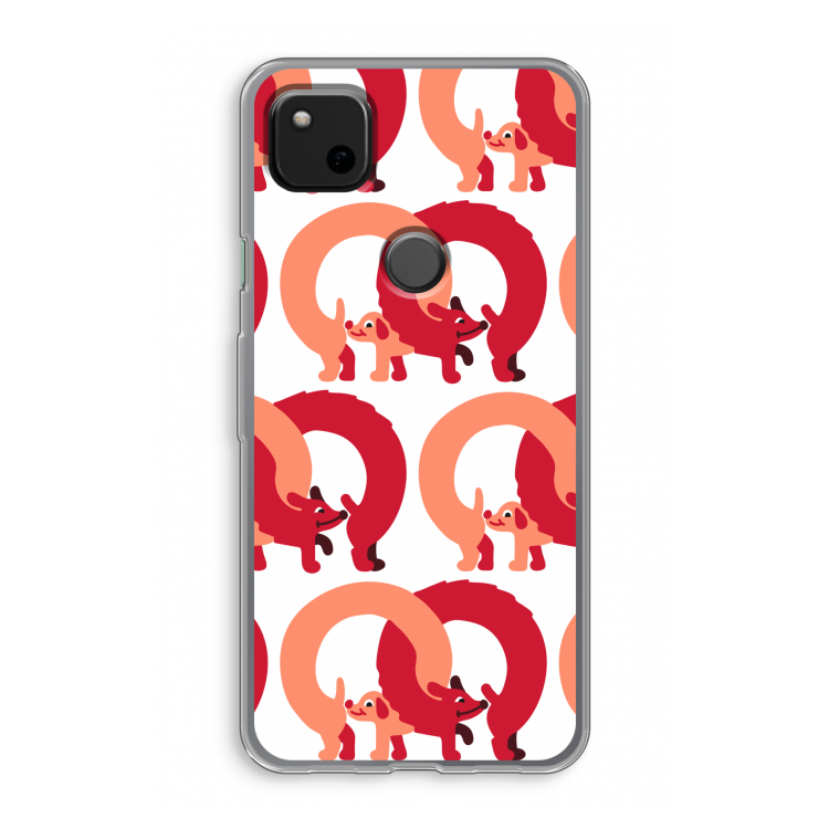 Dogs: Google Pixel 4a Transparant Hoesje