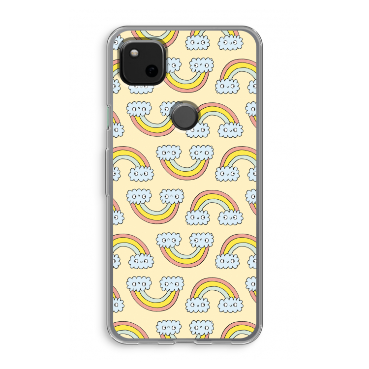 Regenboog: Google Pixel 4a Transparant Hoesje