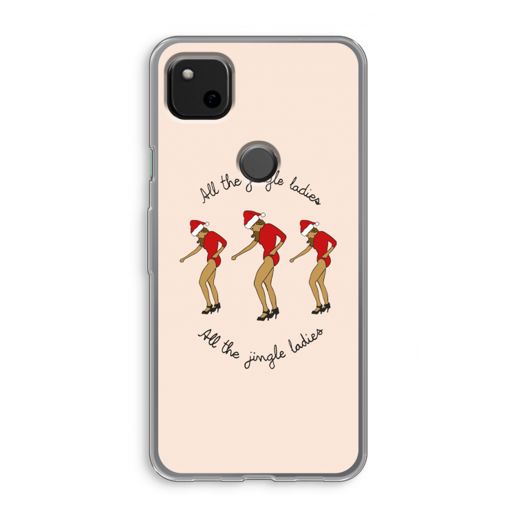 Jingle Ladies: Google Pixel 4a Transparant Hoesje