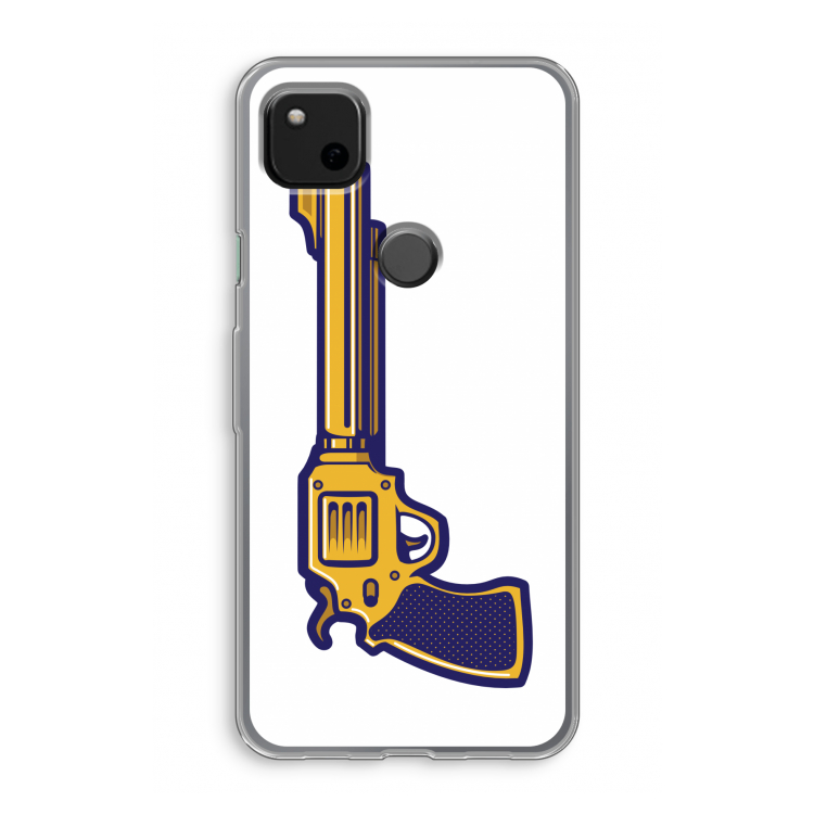 Pew Pew Pew: Google Pixel 4a Transparant Hoesje