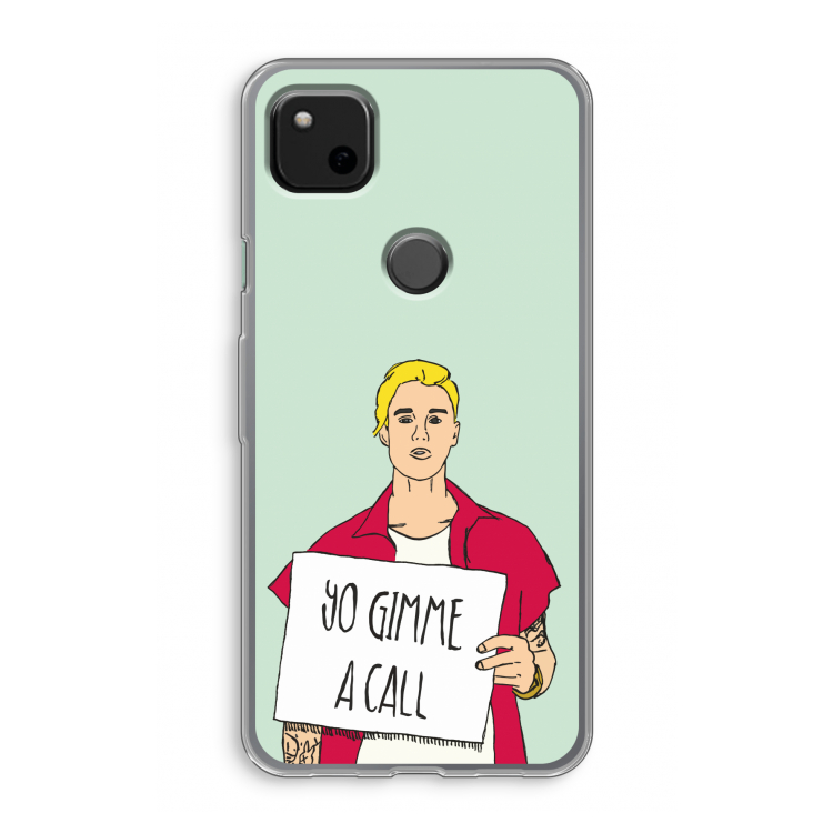 Gimme a call: Google Pixel 4a Transparant Hoesje