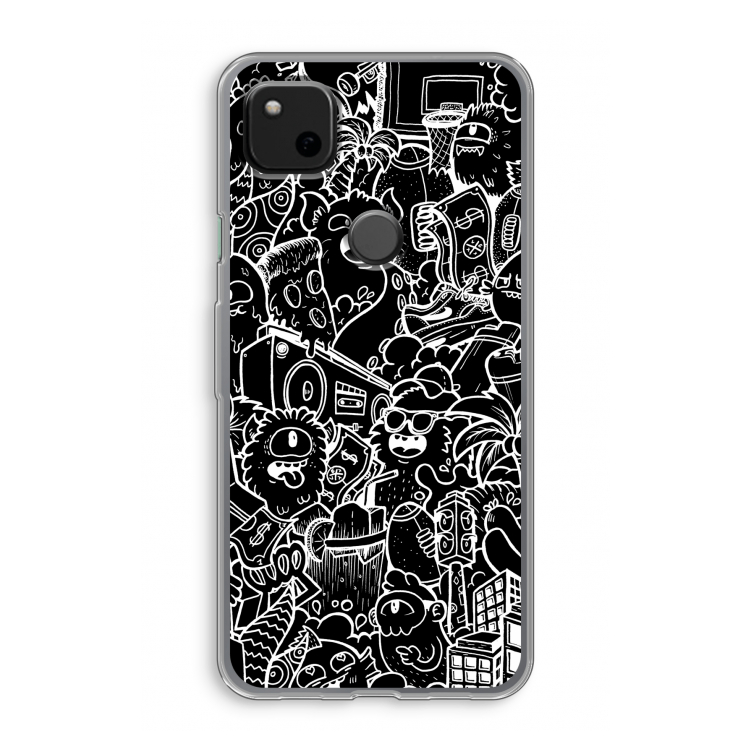 Vexx Black City : Google Pixel 4a Transparant Hoesje