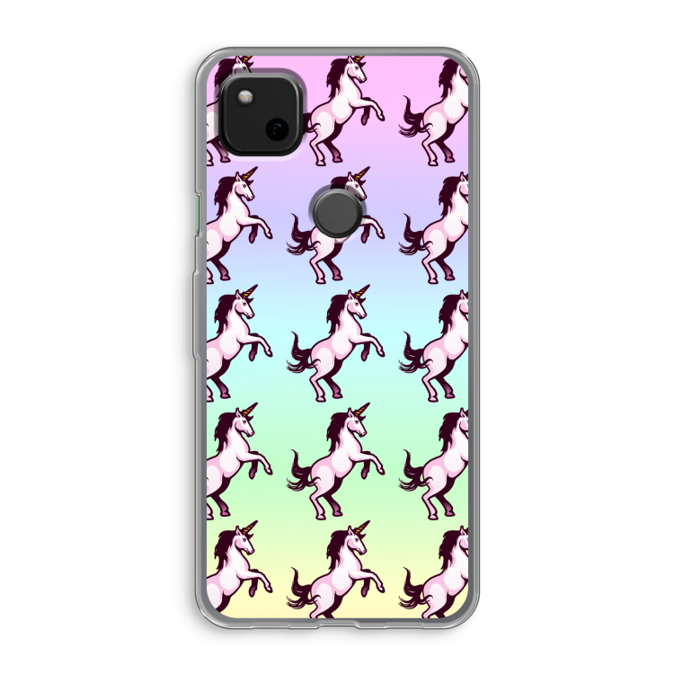 Musketon Unicorn: Google Pixel 4a Transparant Hoesje