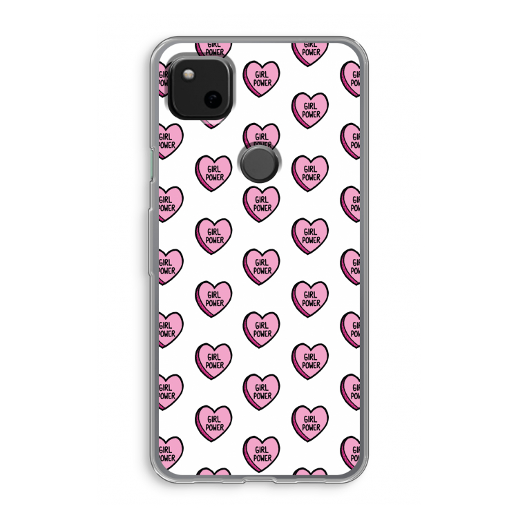 GIRL POWER: Google Pixel 4a Transparant Hoesje