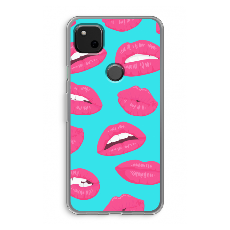 Bite my lip: Google Pixel 4a Transparant Hoesje