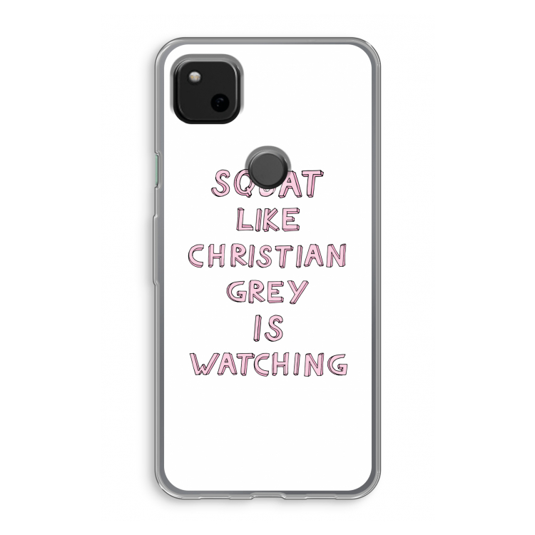 Christian Grey: Google Pixel 4a Transparant Hoesje