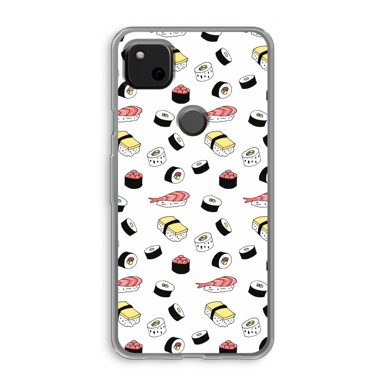 Sushi time: Google Pixel 4a Transparant Hoesje