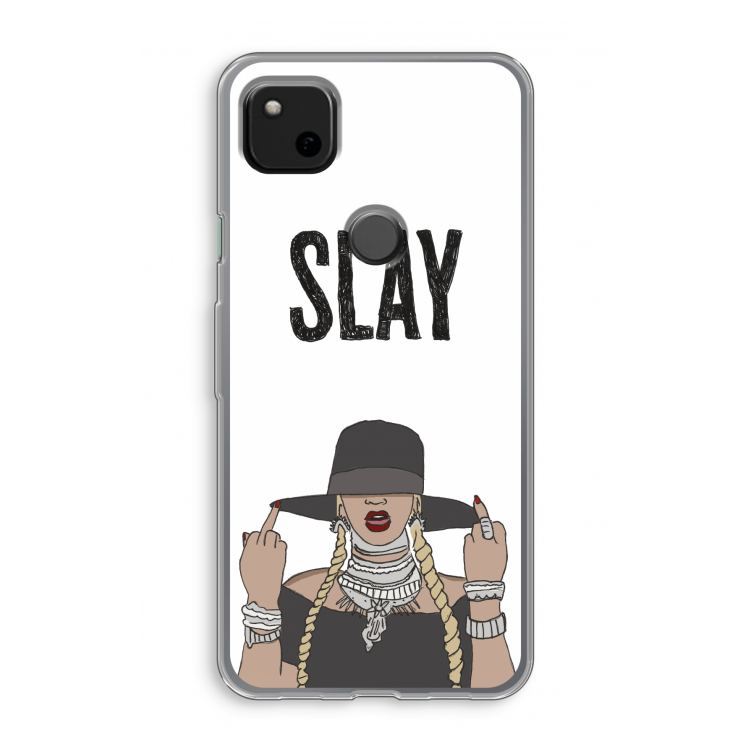 Slay All Day: Google Pixel 4a Transparant Hoesje