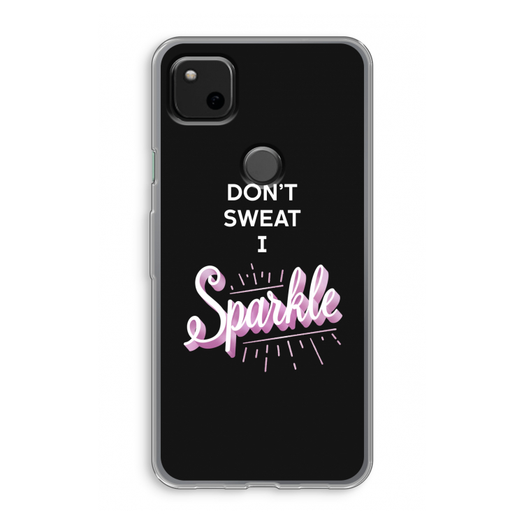 Sparkle quote: Google Pixel 4a Transparant Hoesje