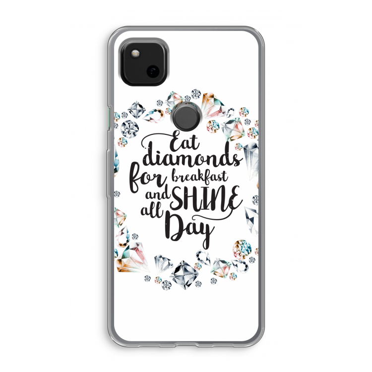 Diamonds: Google Pixel 4a Transparant Hoesje