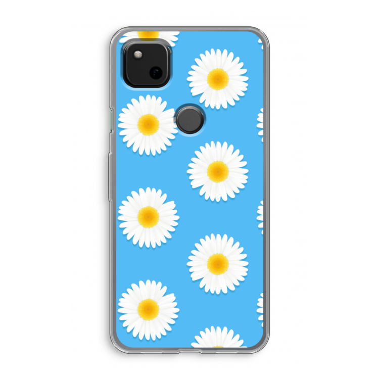Margrietjes: Google Pixel 4a Transparant Hoesje